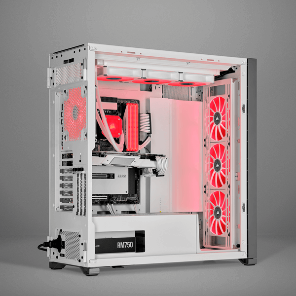 Corsair ML120 LED Elite 120mm Red LED Cabinet Fan (Single Pack - White Frame)